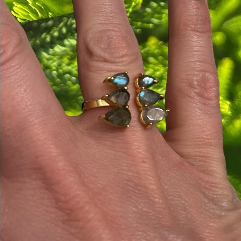 Labradorite Gold Ring - Picture 5 of 9